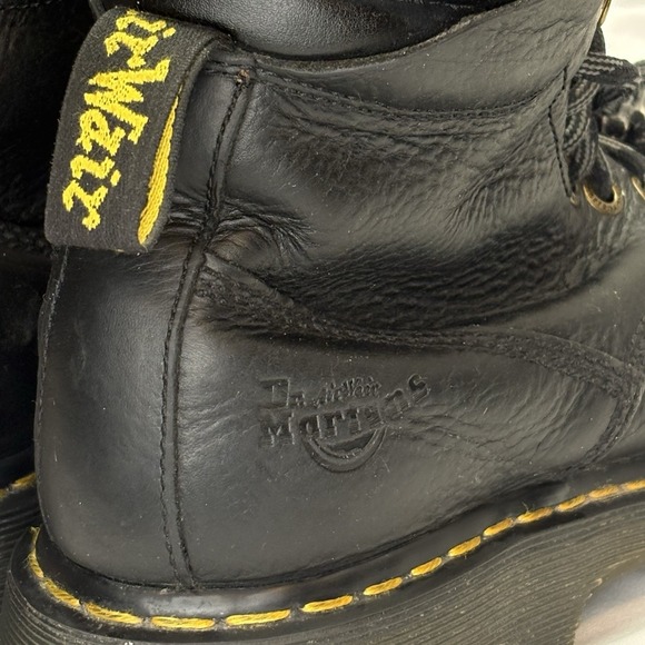 Dr. Martens Boots Size 9 Doc Martens AW004 Black Leather Lace Up Y2K AW0044 8A88 main image 5